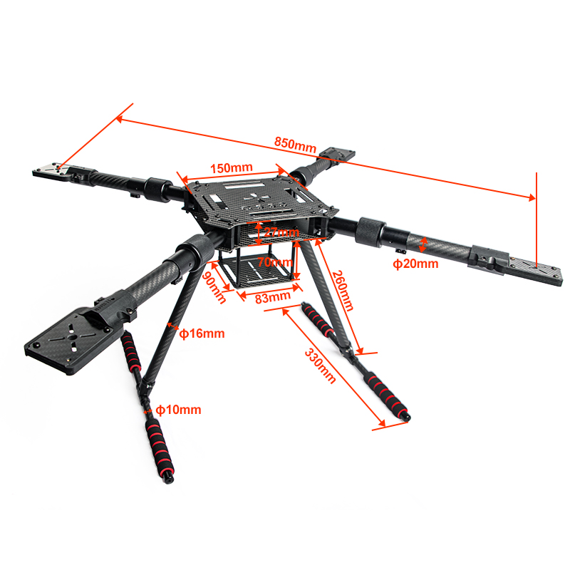 탄소 섬유 접이식 드론 프레임 키트 Q550/680/8 - Drone Kit Racing 리뷰 및 가격